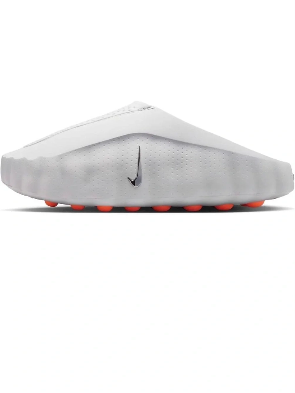 Nike Men’s White Slide Sandals with Orange Outsole Pods